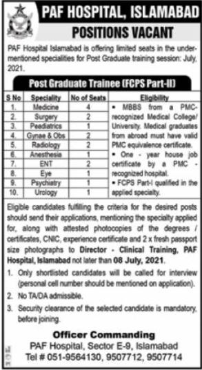 PAF Jobs 2026 Join Pakistan Air Force