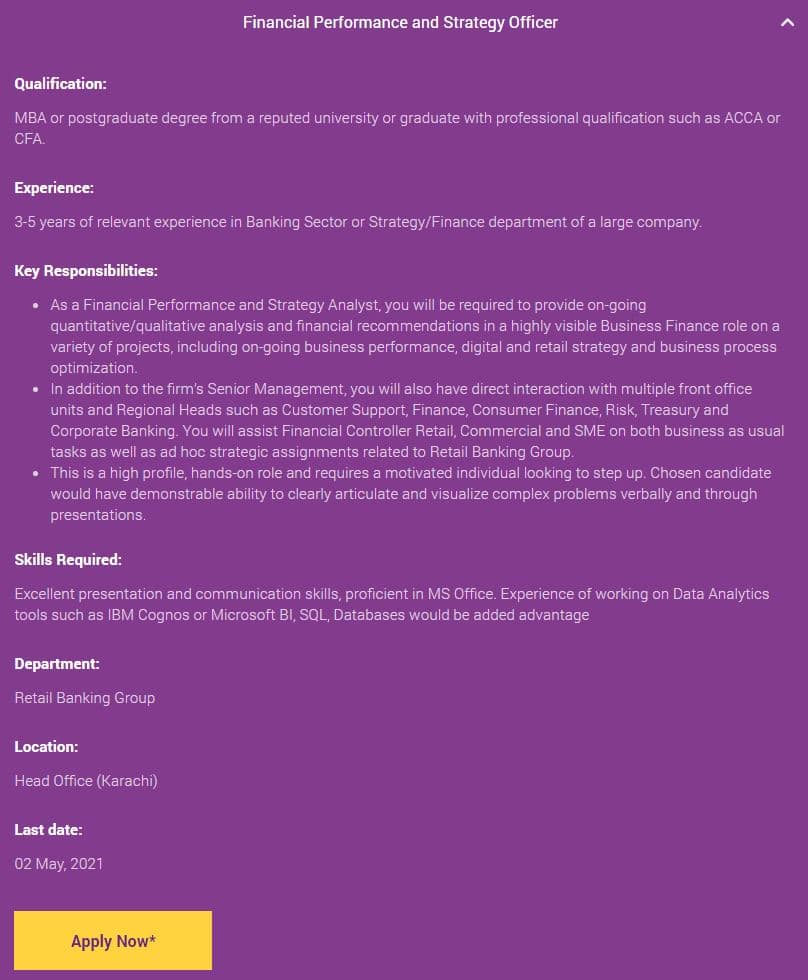 Archived Meezan Bank Jobs Recruitment Advertisement