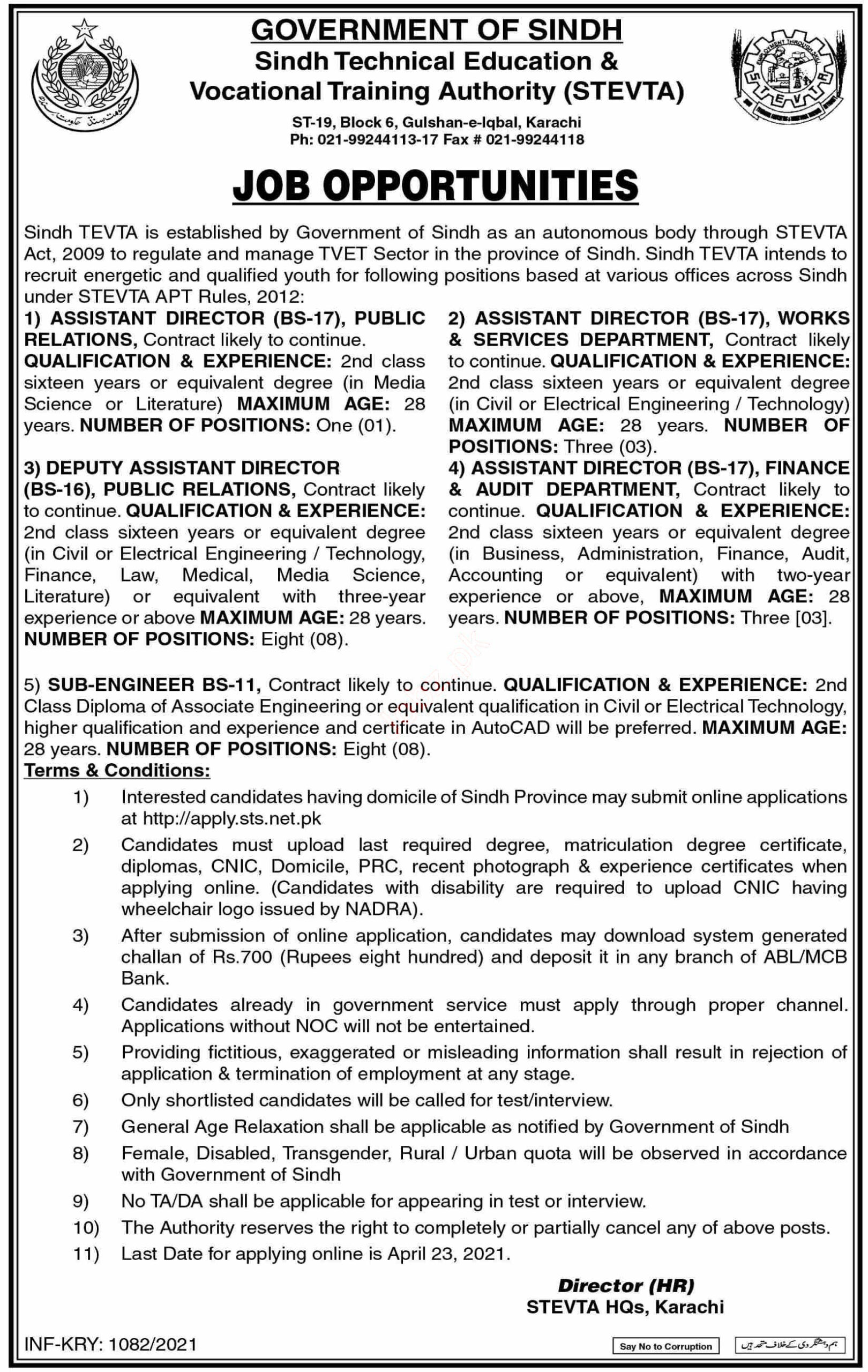 Archived Punjab TEVTA Recruitment Advertisement