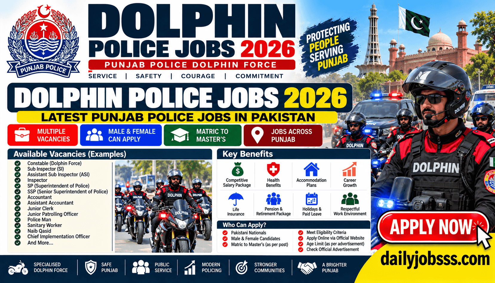 Dolphin Police Jobs 2026 Recruitment Poster 1