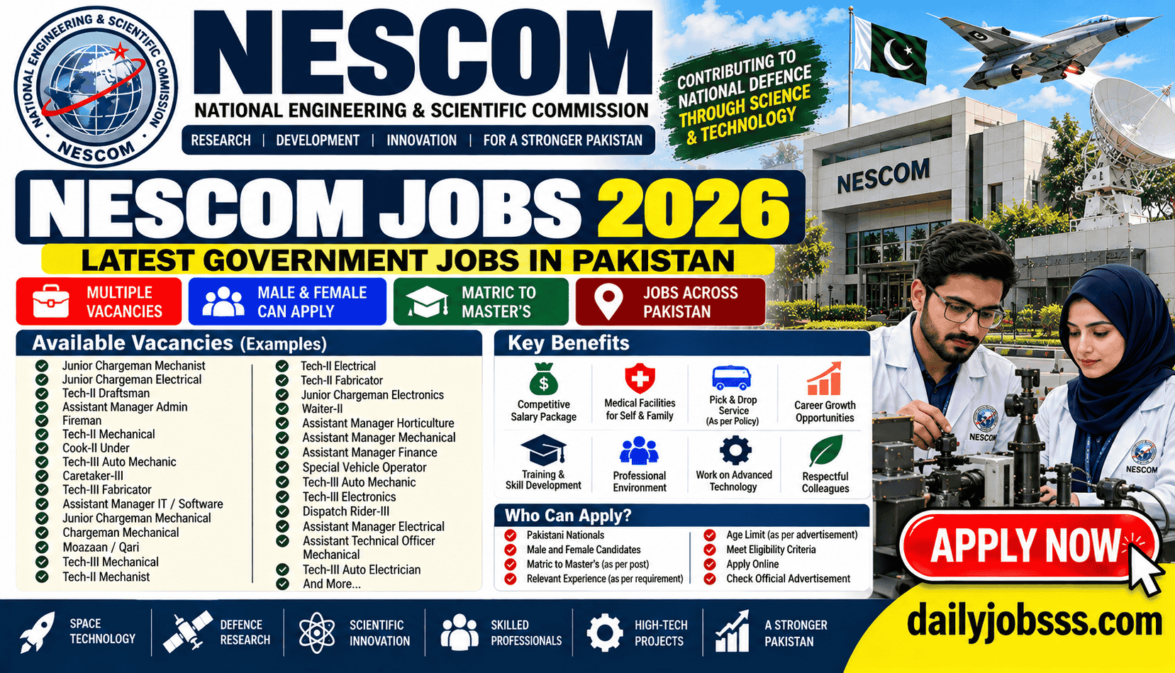 NESCOM Jobs 2026 Recruitment Poster 1
