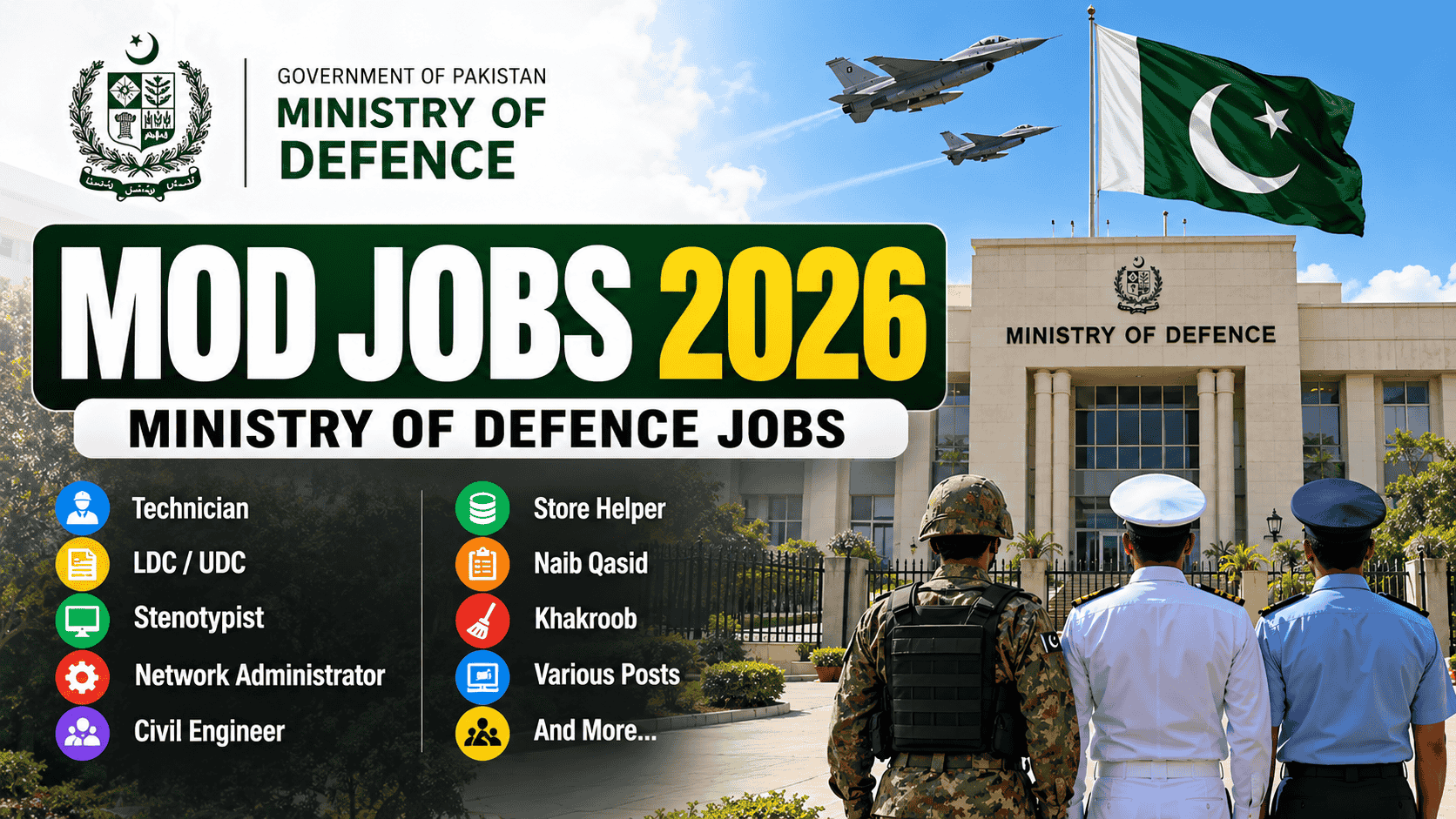 Pakistan Defence Ministry Jobs 2026 Banner 2