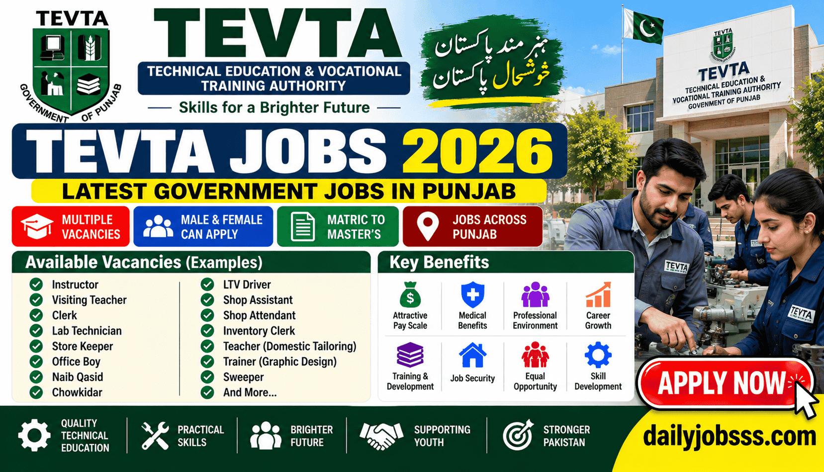 TEVTA Jobs 2026 Promotional Banner 1